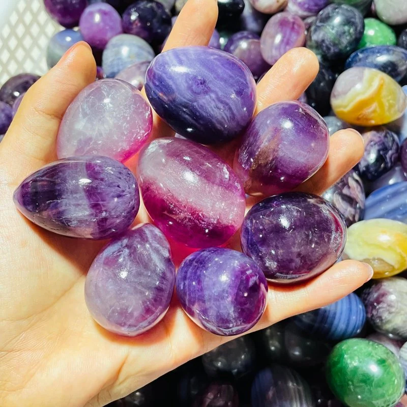 Purple Fluorite Egg Wholesale - Image 2
