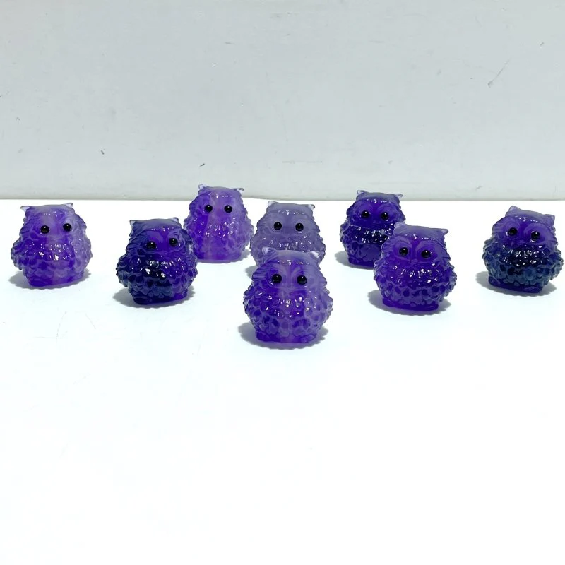 Purple Fluorite Owl Carving Wholesale - Image 3