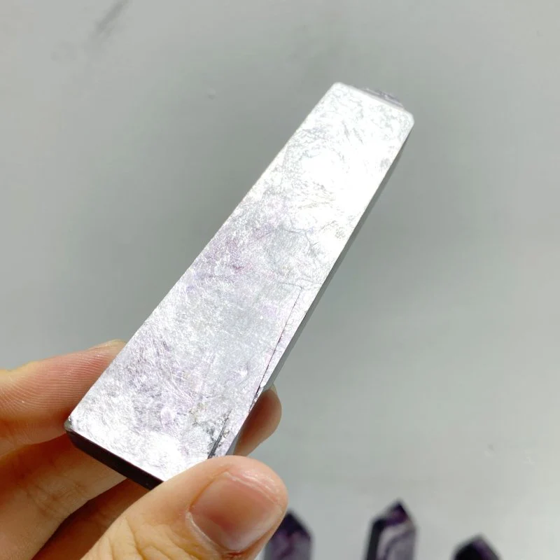21 Pieces Purple Spark Lepidolite Four-Sided Tower - Image 4