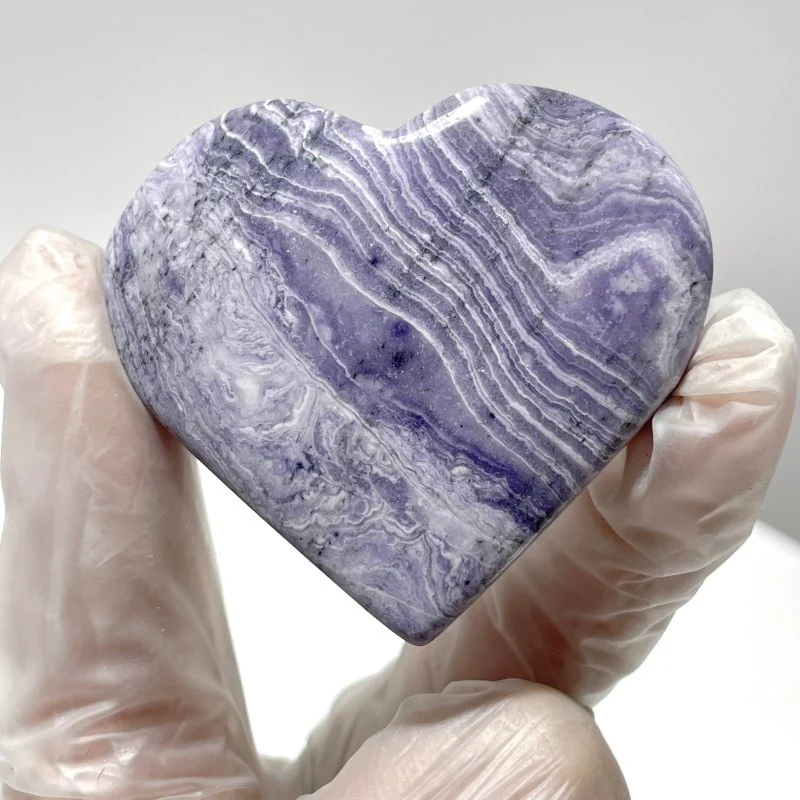 Purple Stripe Jasper Heart Shape Wholesale - Image 3