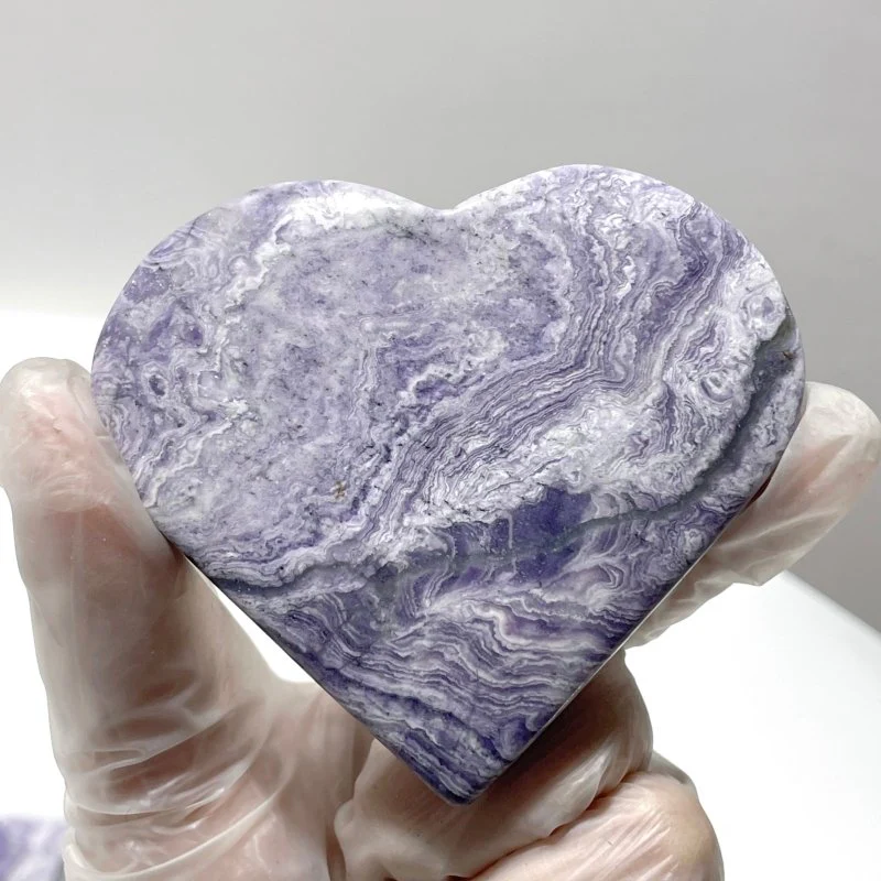 Purple Stripe Jasper Heart Shape Wholesale - Image 4