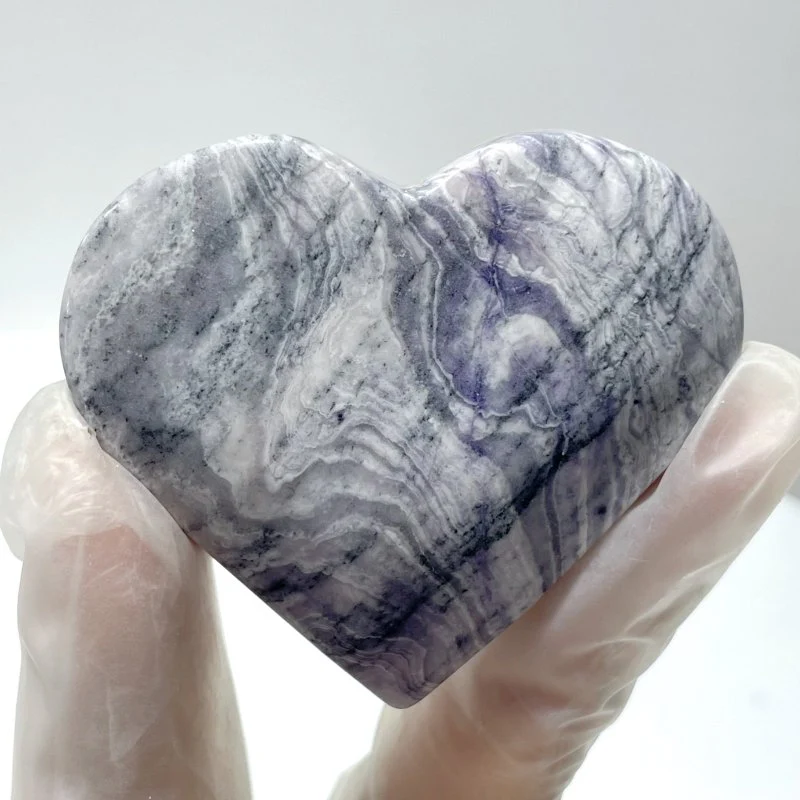 Purple Stripe Jasper Heart Shape Wholesale - Image 7