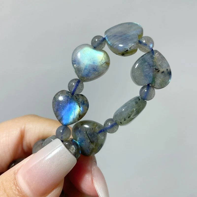 Colorful Labradorite Heart Bracelet Wholesale - Image 2