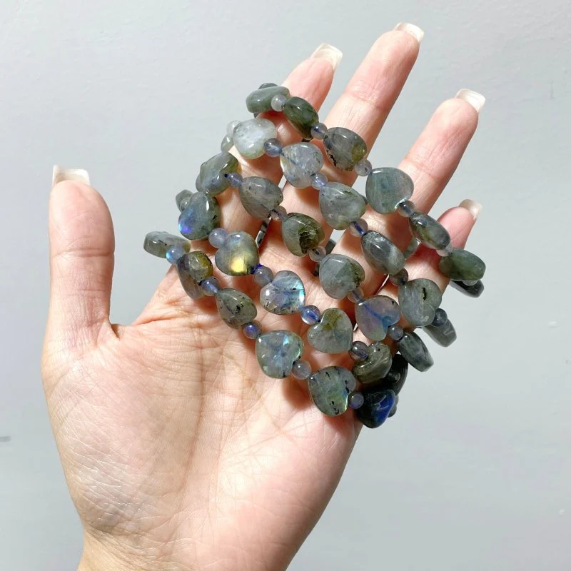 Colorful Labradorite Heart Bracelet Wholesale - Image 5