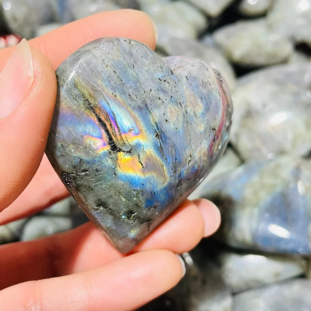 Normal Quality Labradorite Heart Wholesale - Image 2