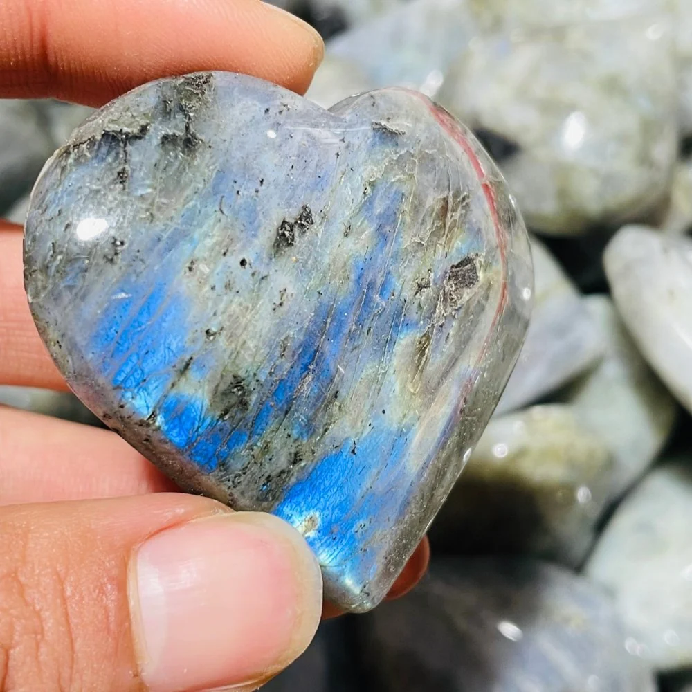Normal Quality Labradorite Heart Wholesale - Image 3