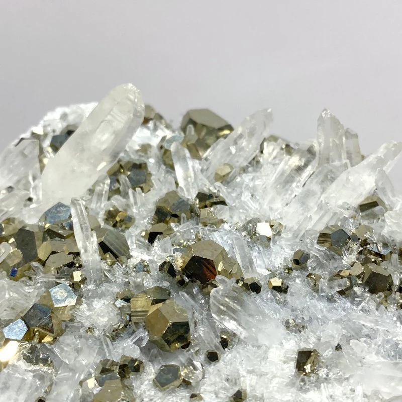 6 Pieces Pyrite Mixed Clear Quartz Cluster Specimen For Collection - Image 7
