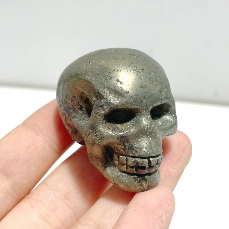 Pyrite Skull Carving Wholesale