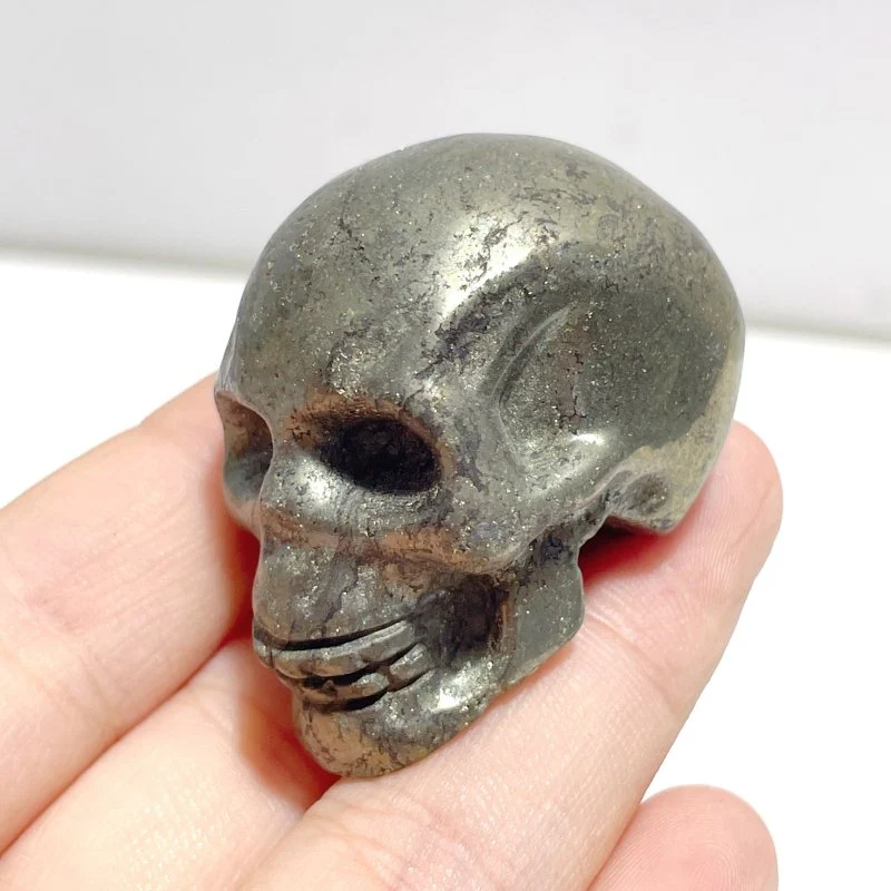 Pyrite Skull Carving Wholesale - Image 3