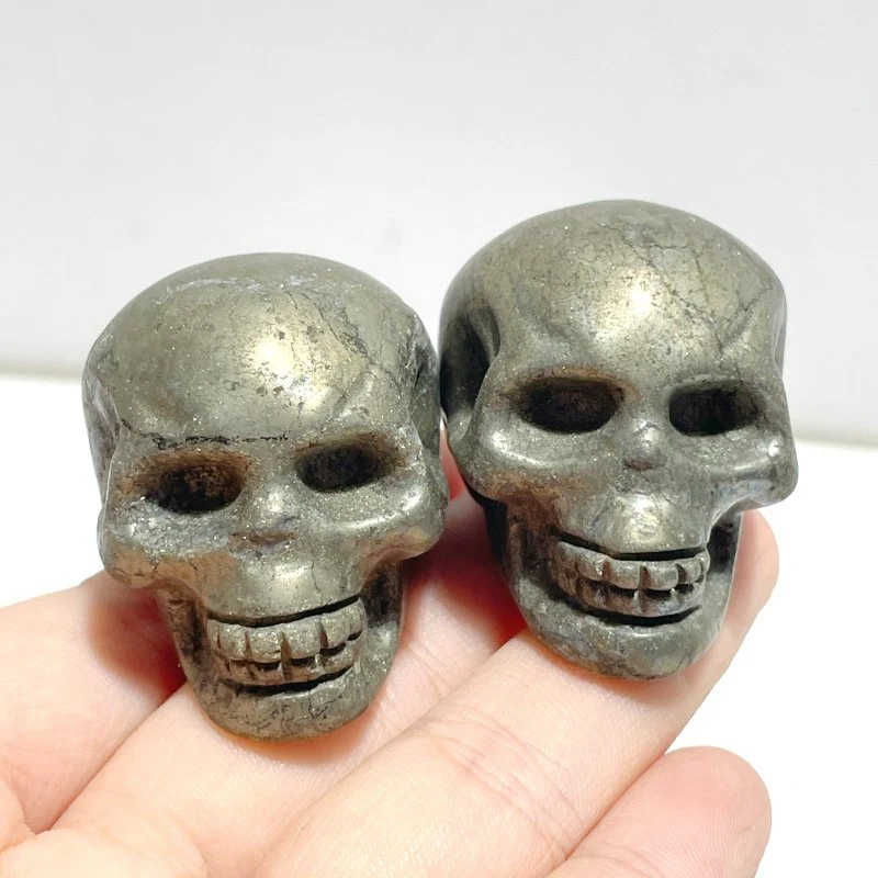 Pyrite Skull Carving Wholesale - Image 4