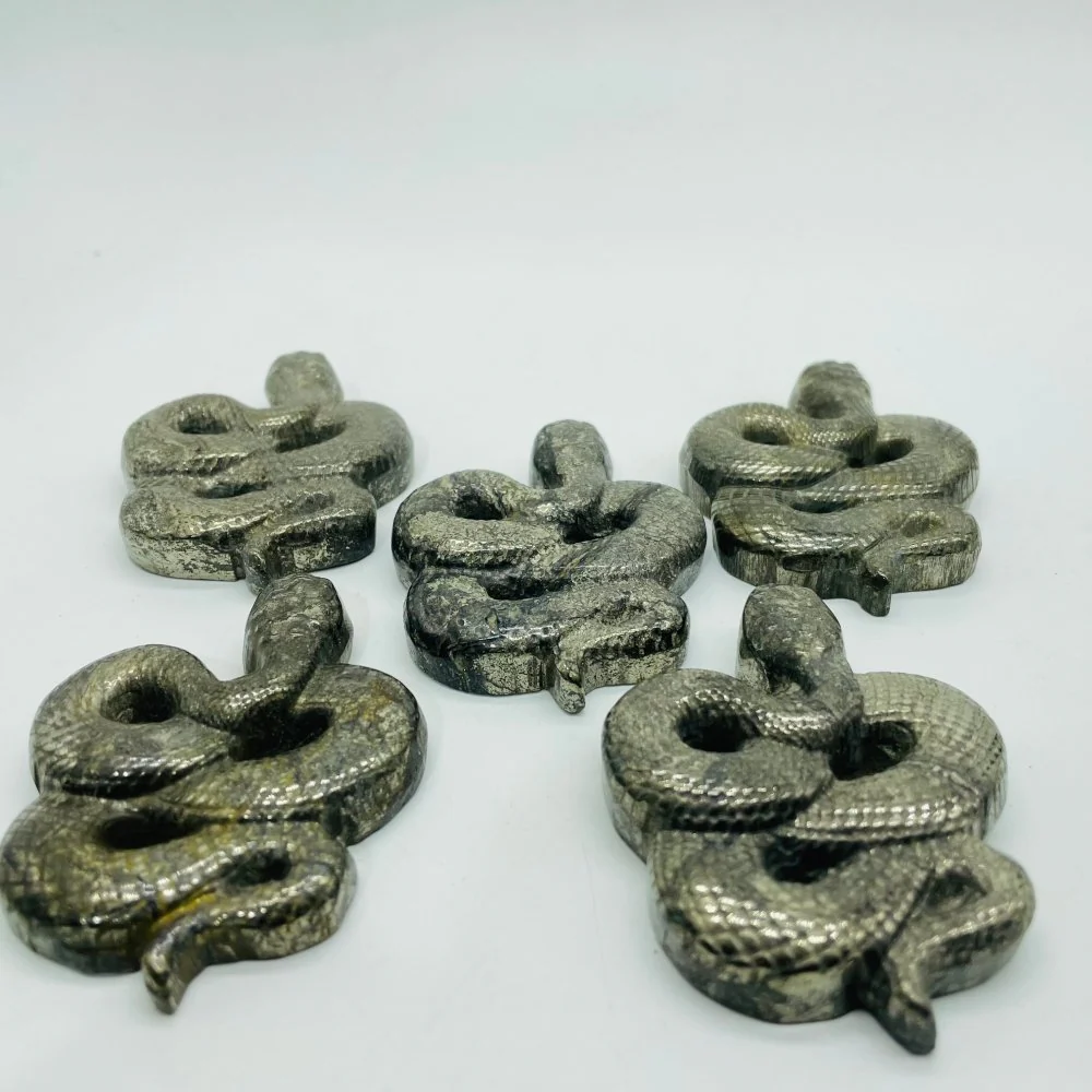 Pyrite Snake Carving Wholesale - Image 2