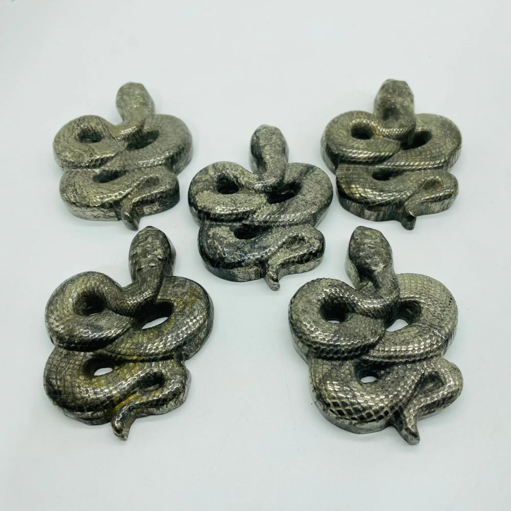 Pyrite Snake Carving Wholesale - Image 3