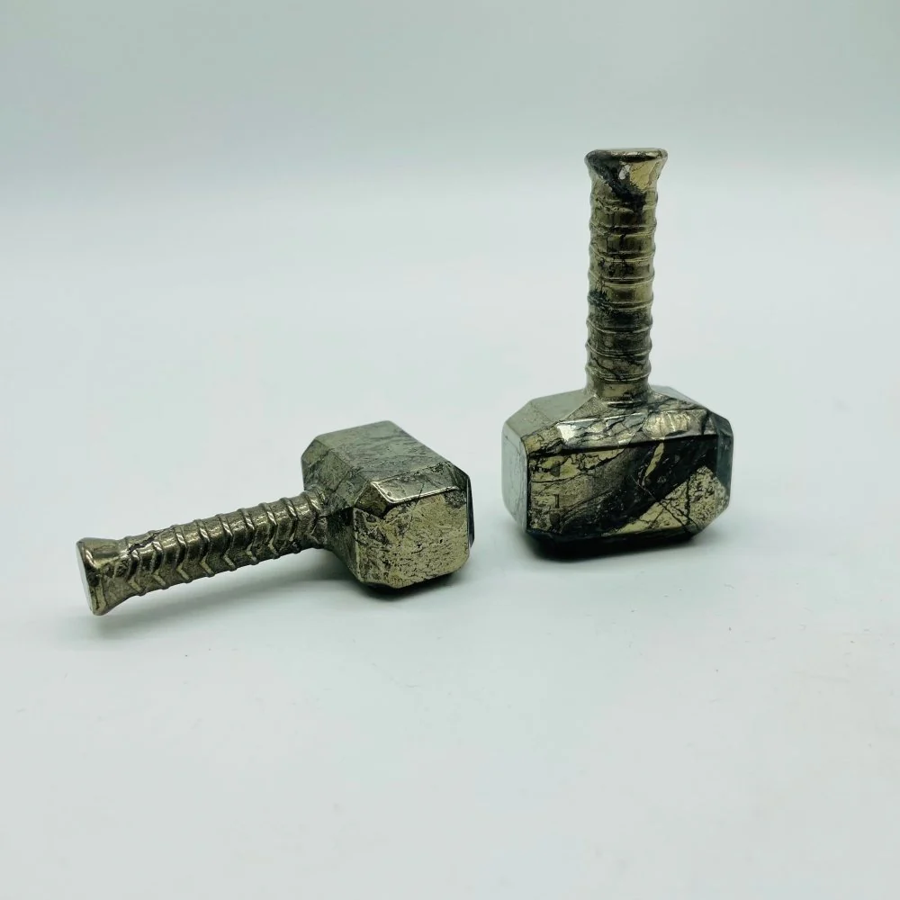 Pyrite Thor's Hammer Mjolnir Carving Wholesale - Image 2