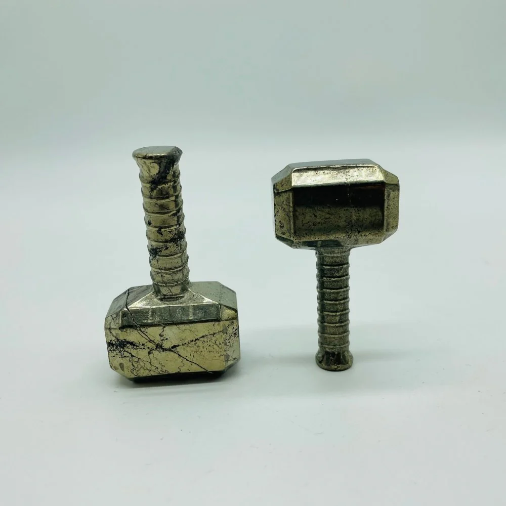 Pyrite Thor's Hammer Mjolnir Carving Wholesale - Image 3