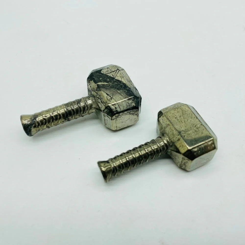 Pyrite Thor's Hammer Mjolnir Carving Wholesale - Image 4