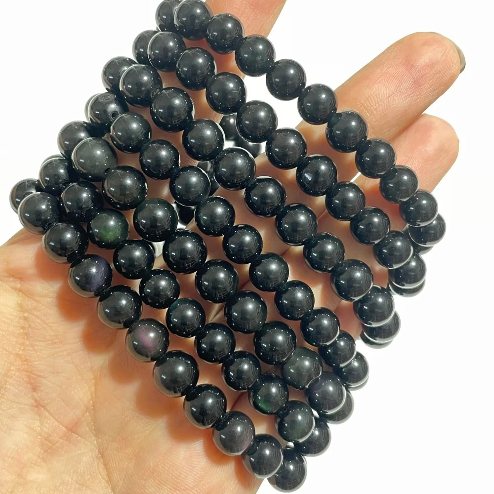 Rainbow Cat Eye Obsidian Bracelet Wholesale - Image 3