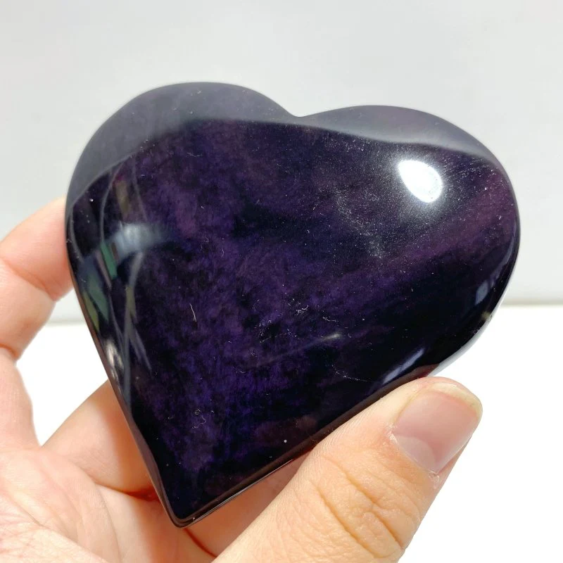 17 Pieces Beautiful Large Rainbow Cat Eye Obsidian Heart - Image 7