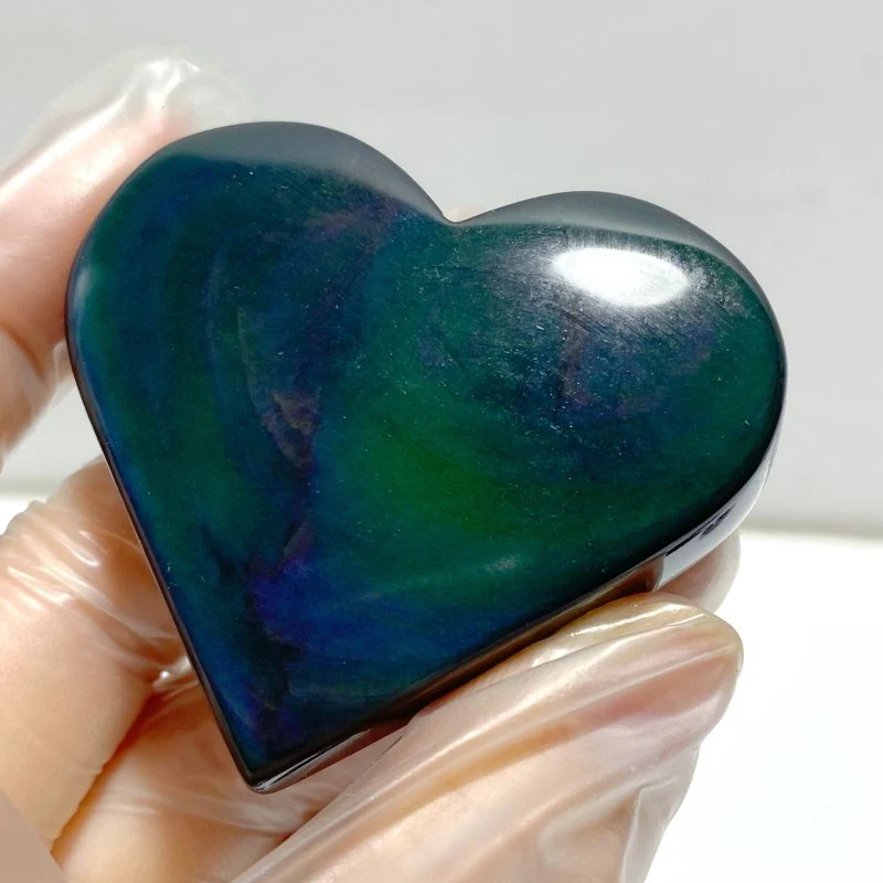 Rainbow Cat Eye Obsidian Heart Wholesale - Image 3