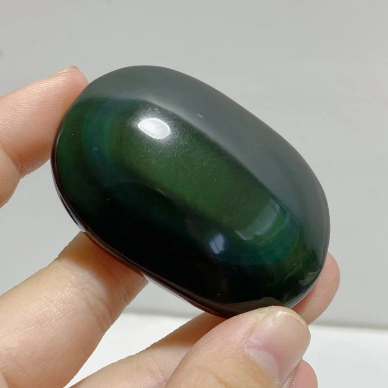 Rainbow Cat Eye Obsidian Palm Stone Wholesale