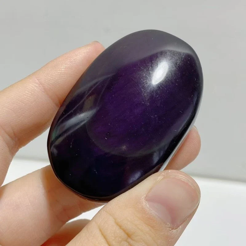 Rainbow Cat Eye Obsidian Palm Stone Wholesale - Image 3