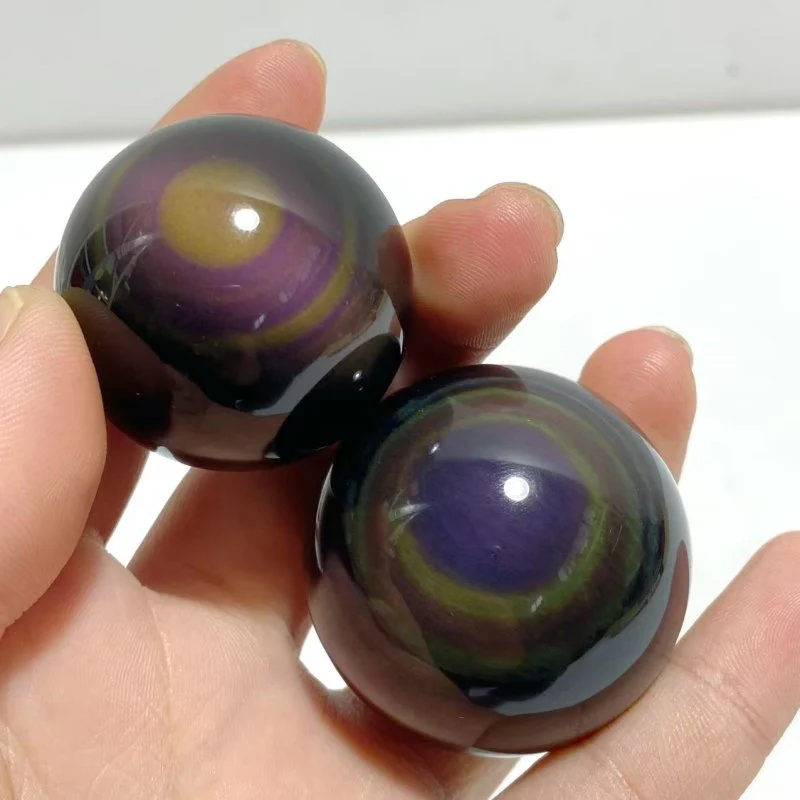 Rainbow Cat Eye Obsidian Sphere Ball Wholesale - Image 2