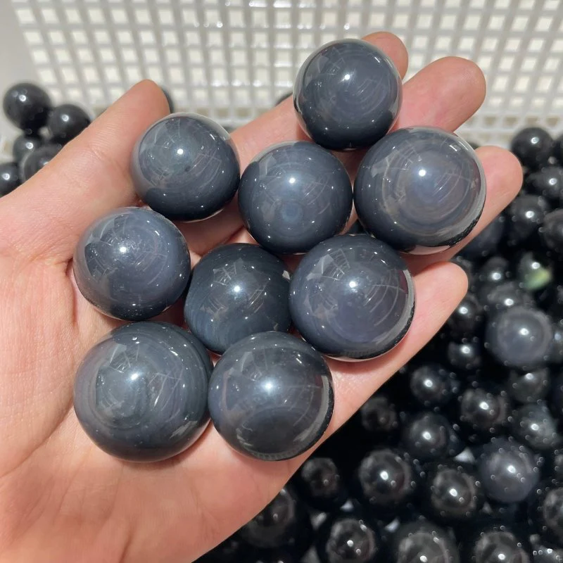 318 Pieces Rainbow Cat Eye Obsidian Spheres - Image 7