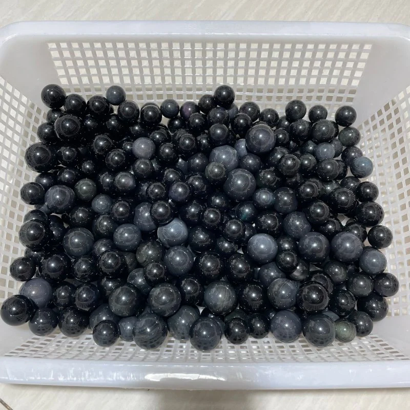 318 Pieces Rainbow Cat Eye Obsidian Spheres - Image 8