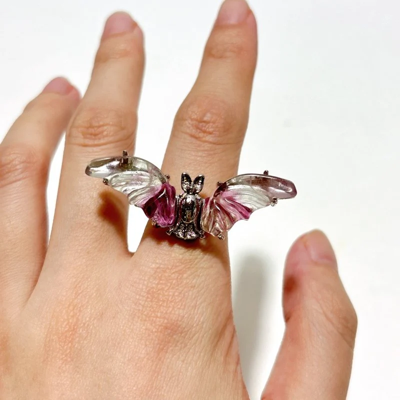 Rainbow Fluorite Bat Ring Wholesale - Image 6