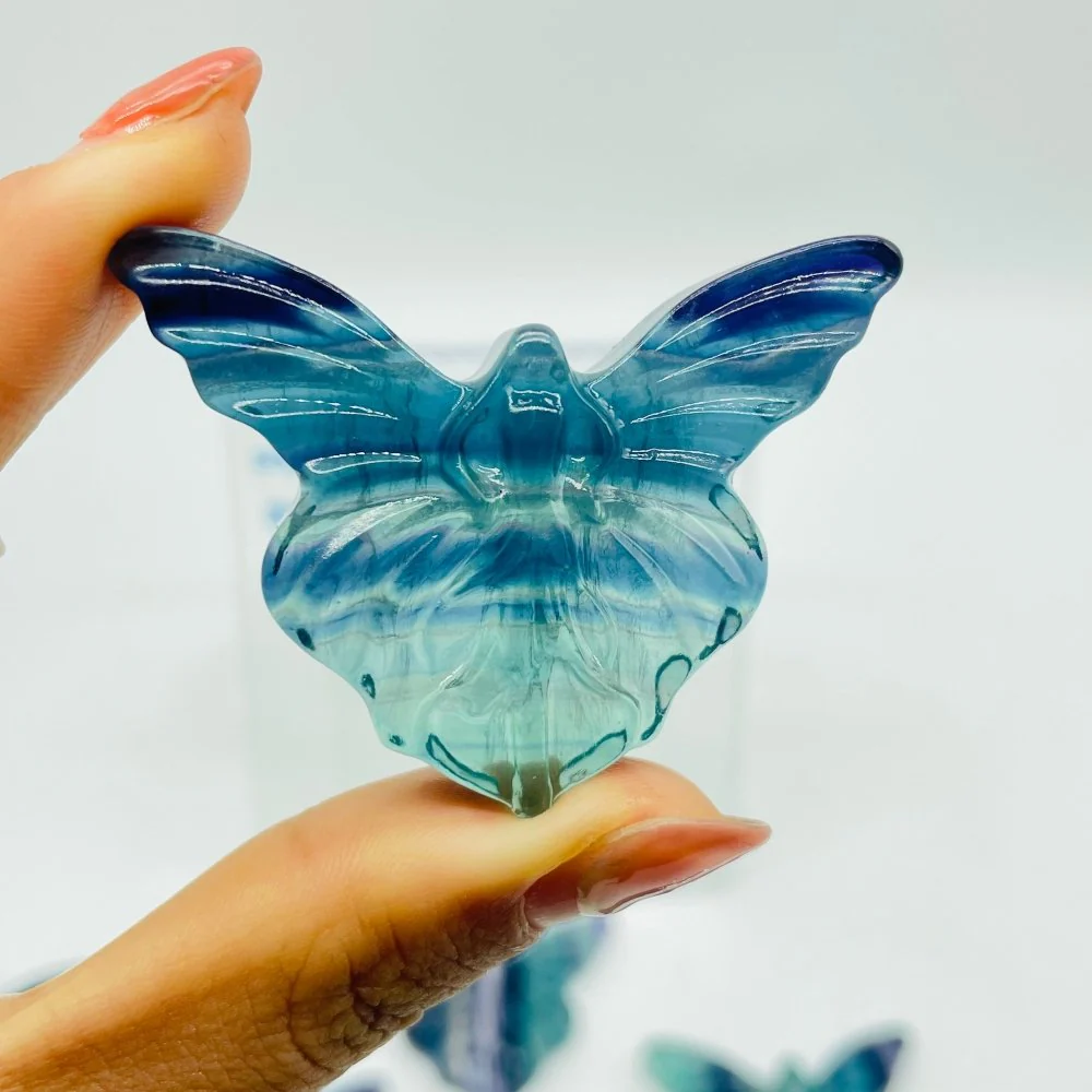 Rainbow Fluorite Butterfly Fairy Carving Crystal Wholesale - Image 2