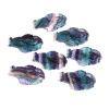 rainbow fluorite carving goldfish pendant - Image 5