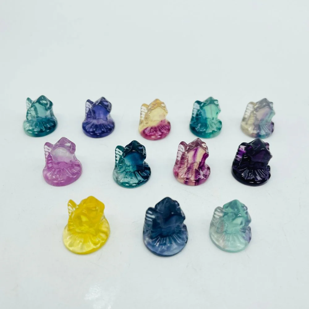 Mini Rainbow Fluorite Castle Carving Wholesale - Image 2