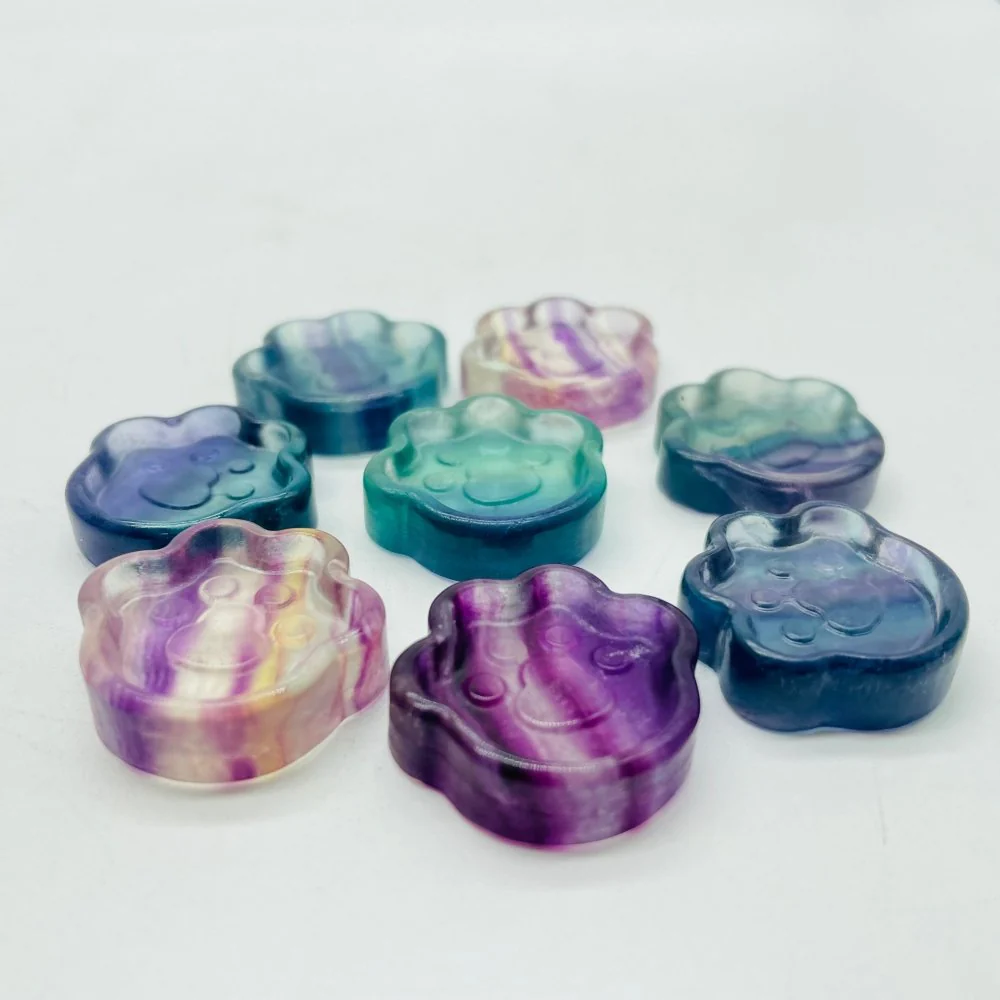 Rainbow Fluorite Cat Paw Small Bowl Wholesale - Image 4