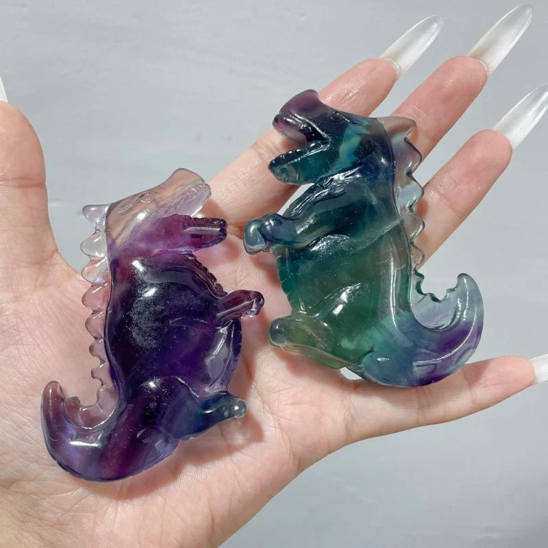 Rainbow Fluorite Dinosaur Carving Wholesale - Image 3