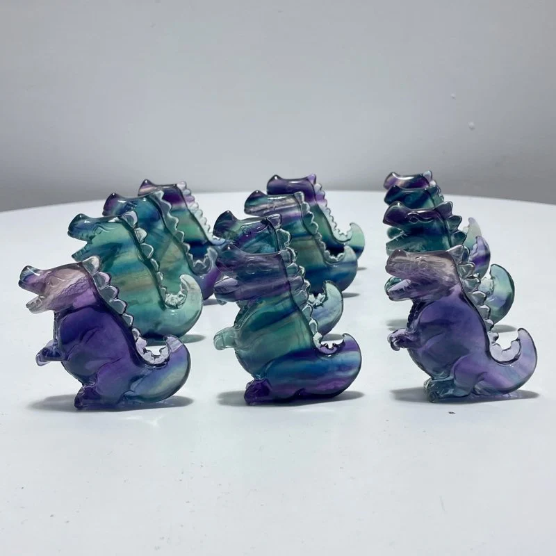 Rainbow Fluorite Dinosaur Carving Wholesale - Image 4