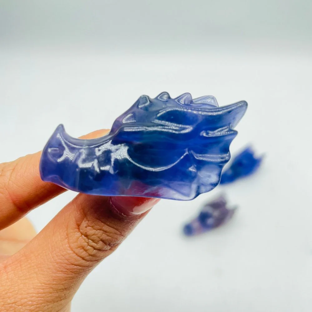 Rainbow Fluorite Dragon Head Carving Wholesale - Image 4