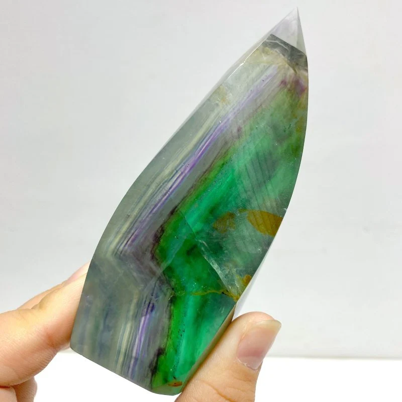 11 Pieces Large Rainbow Fluorite Mixed Color Flame High Quality - Image 3