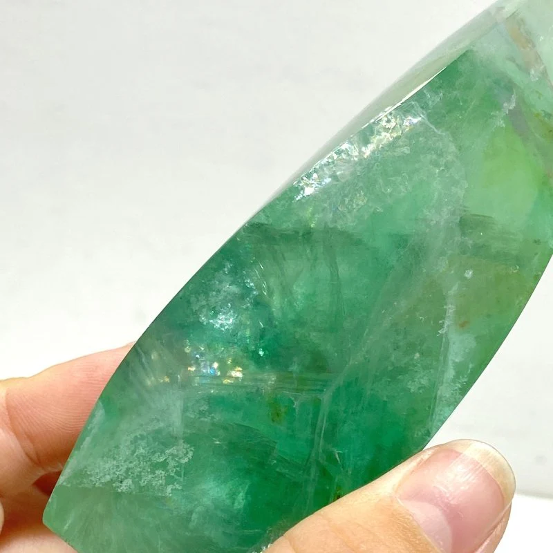 11 Pieces Large Rainbow Fluorite Mixed Color Flame High Quality - Image 5