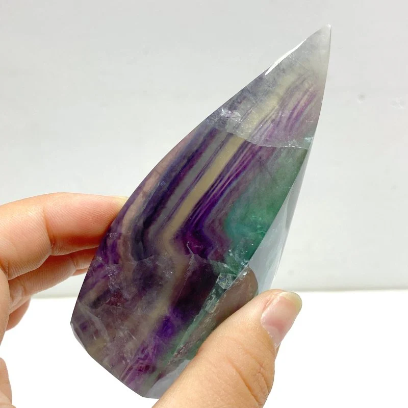 11 Pieces Large Rainbow Fluorite Mixed Color Flame High Quality - Image 6