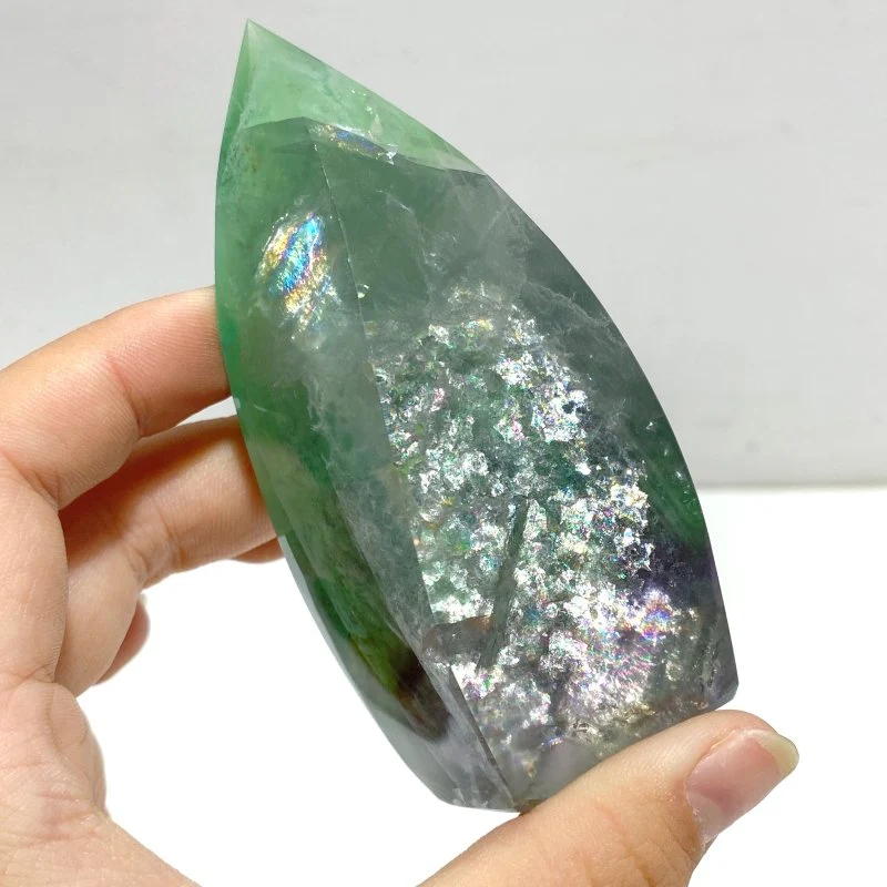 11 Pieces Large Rainbow Fluorite Mixed Color Flame High Quality - Image 8
