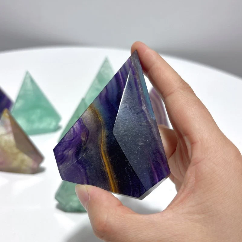 Rainbow Fluorite Geometric Arrow Head Shaped Wholesale - Image 2