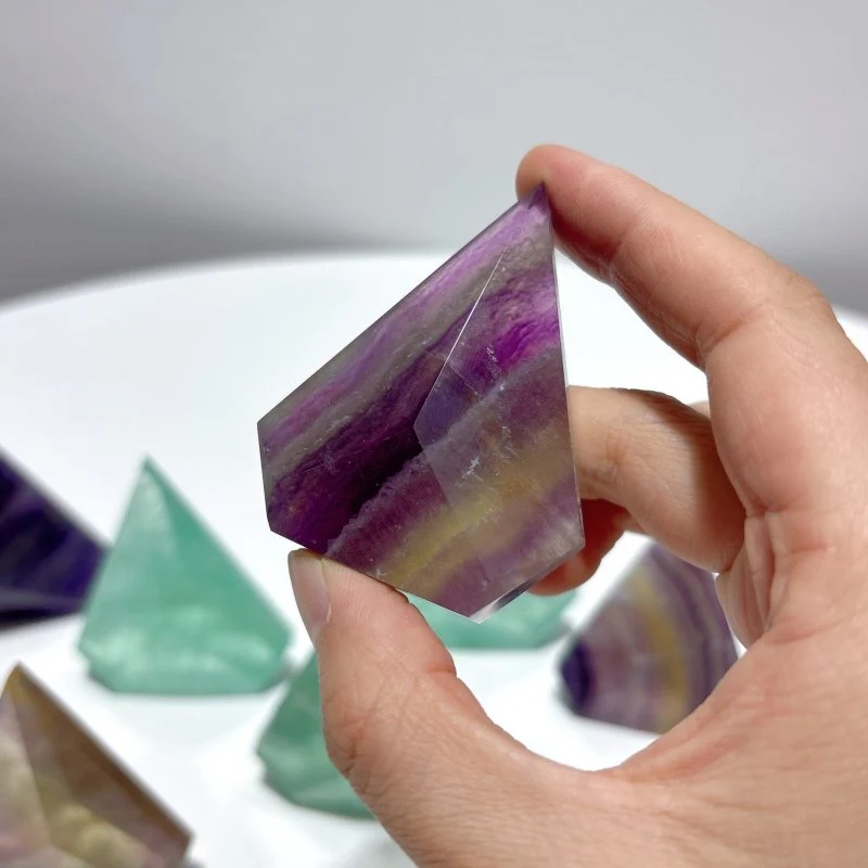 Rainbow Fluorite Geometric Arrow Head Shaped Wholesale - Image 6