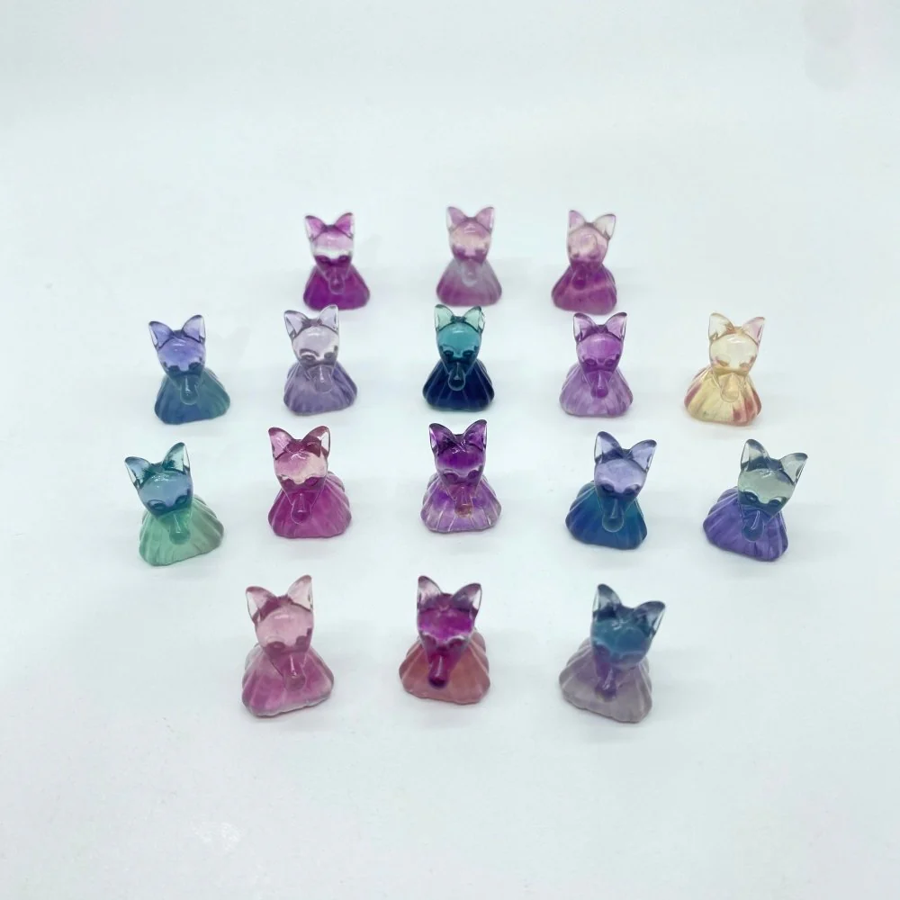Rainbow Fluorite Ghost Dog Carving Crystal Wholesale - Image 2