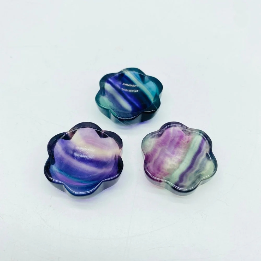 Rainbow Fluorite Heart Flower Moon Small Bowl Wholesale - Image 6