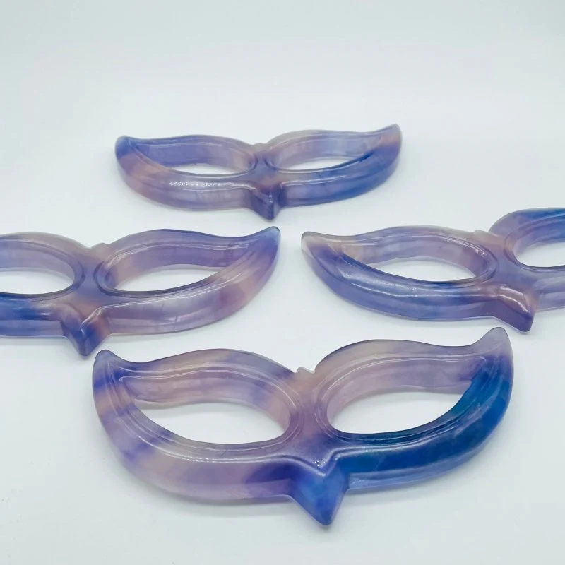 Rainbow Fluorite Masquerade Goddess Mask Carving Wholesale - Image 3