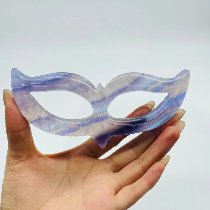 Rainbow Fluorite Masquerade Goddess Mask Carving Wholesale - Image 4