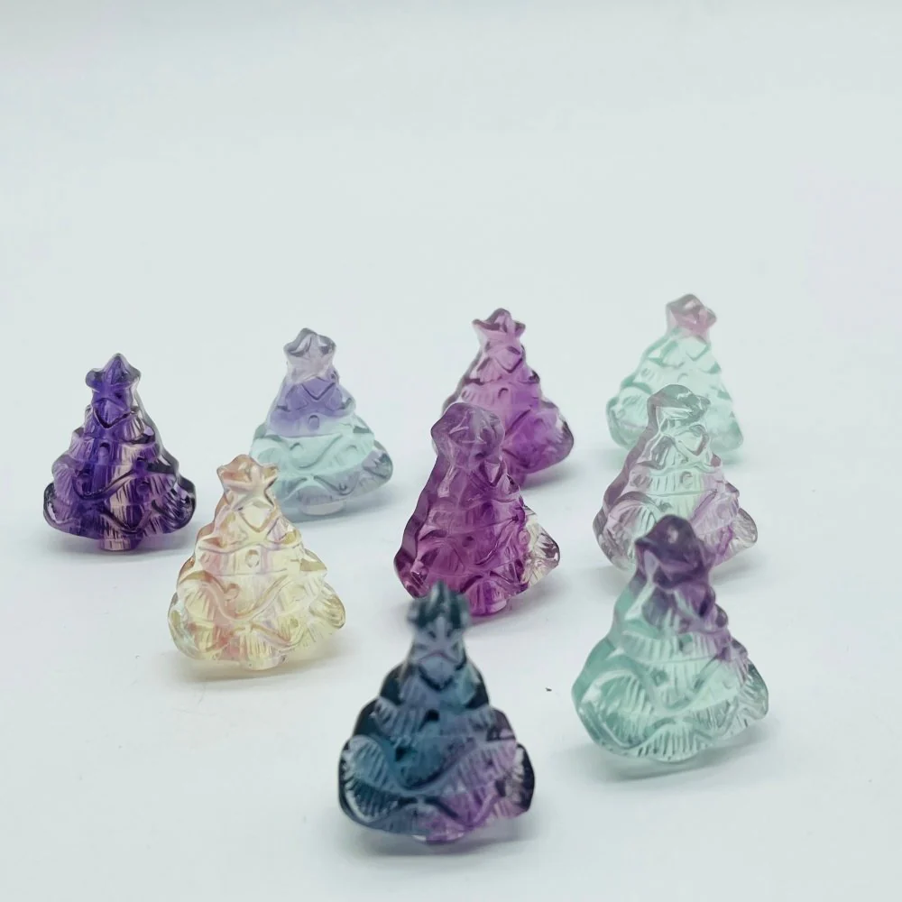 Fluorite Christmas Tree Carving Crystal Wholesale - Image 3