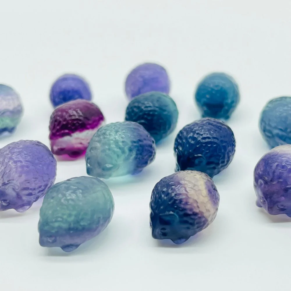 Rainbow Fluorite Mini Hedgehog Carving Wholesale - Image 2