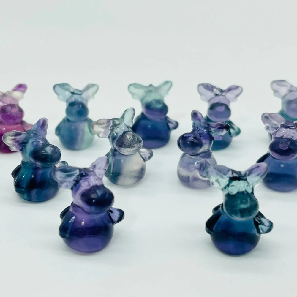 Rainbow Fluorite Mini Moose Carving Wholesale - Image 5