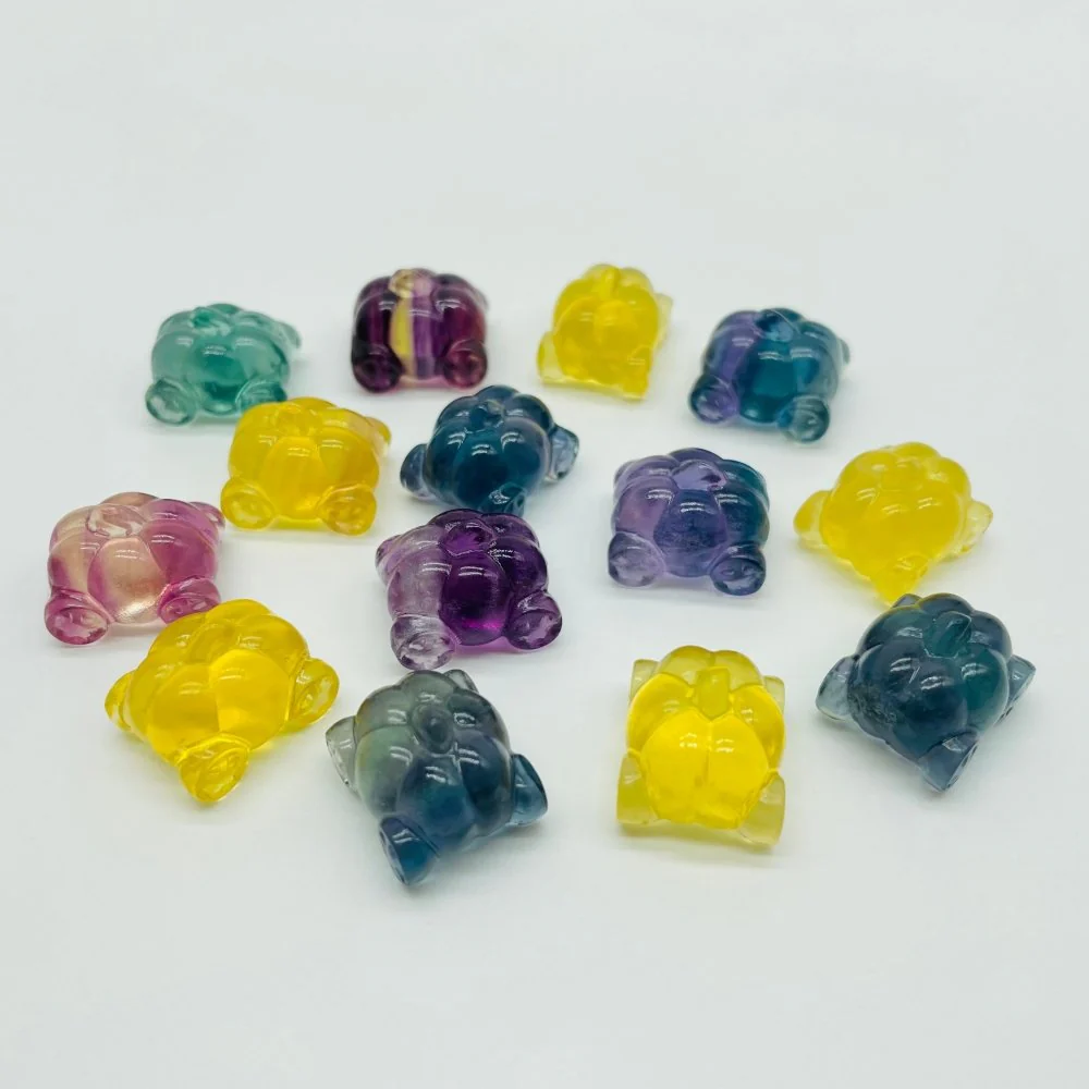 Rainbow Fluorite Mini Pumpkin Carriage Car Carving Wholesale - Image 3