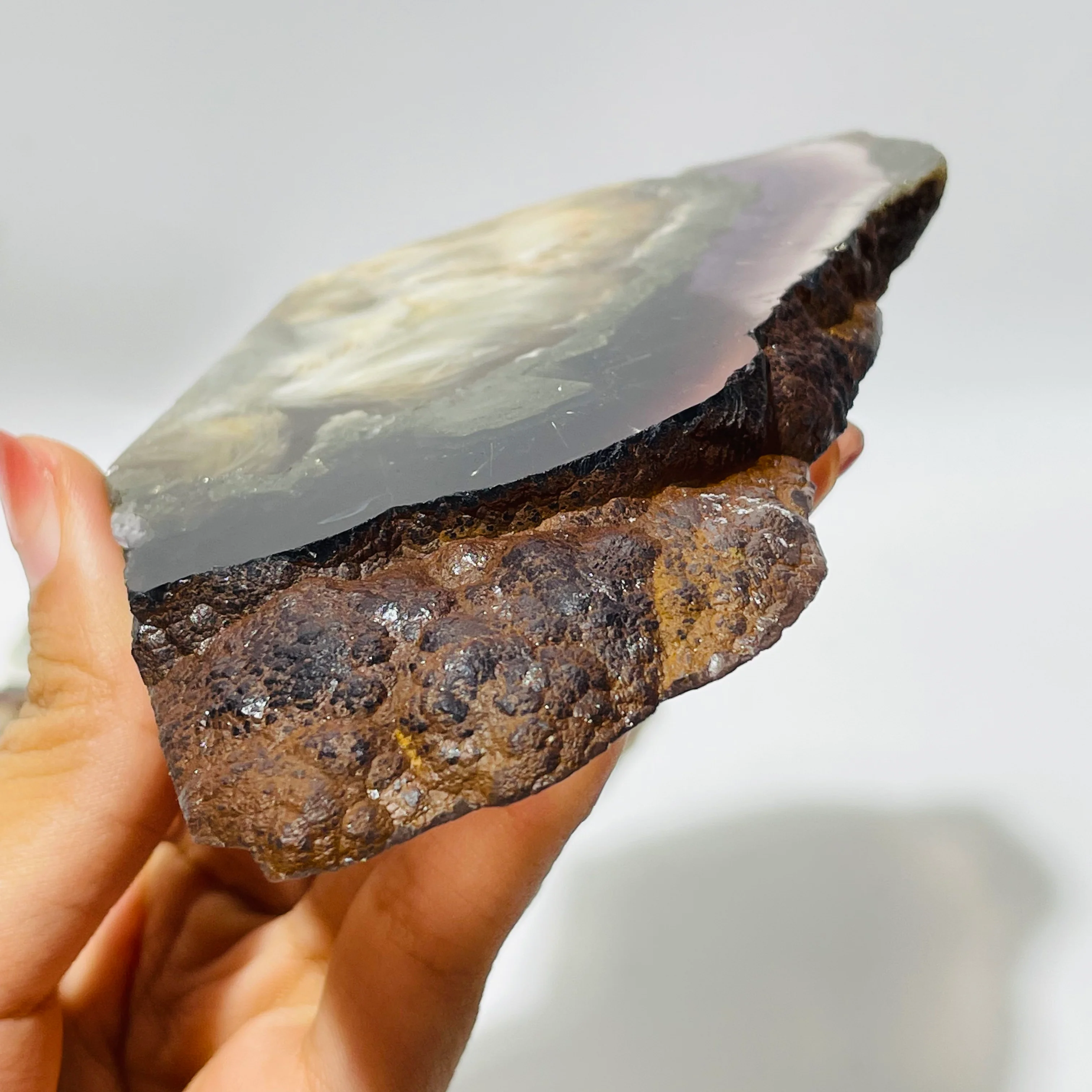 Rainbow Fluorite Mixed Cube Pyrite Spark Acicular Pyrite Slab - Image 6